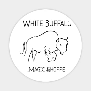 White Buffalo black letters Magnet